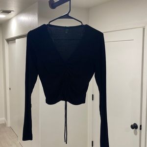 Rouched front crop top